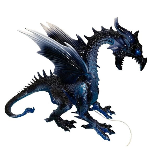 Pan Asian Creations Ltd. Wind Dragon Blue 19 in LED Eyes Blue Plastic Decorative - Picture 11 of 12